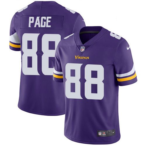 Men Minnesota Vikings #88 Alan Page Nike Purple Limited NFL Jersey